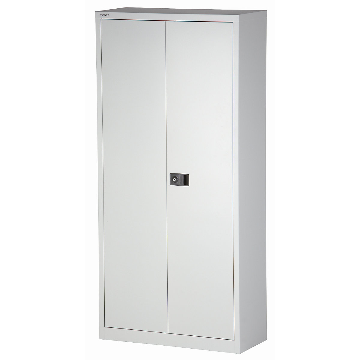 UNIVERSAL double door cupboard – BISLEY, HxWxD 1950 x 914 x 400 mm, with wardrobe insert, light grey-10