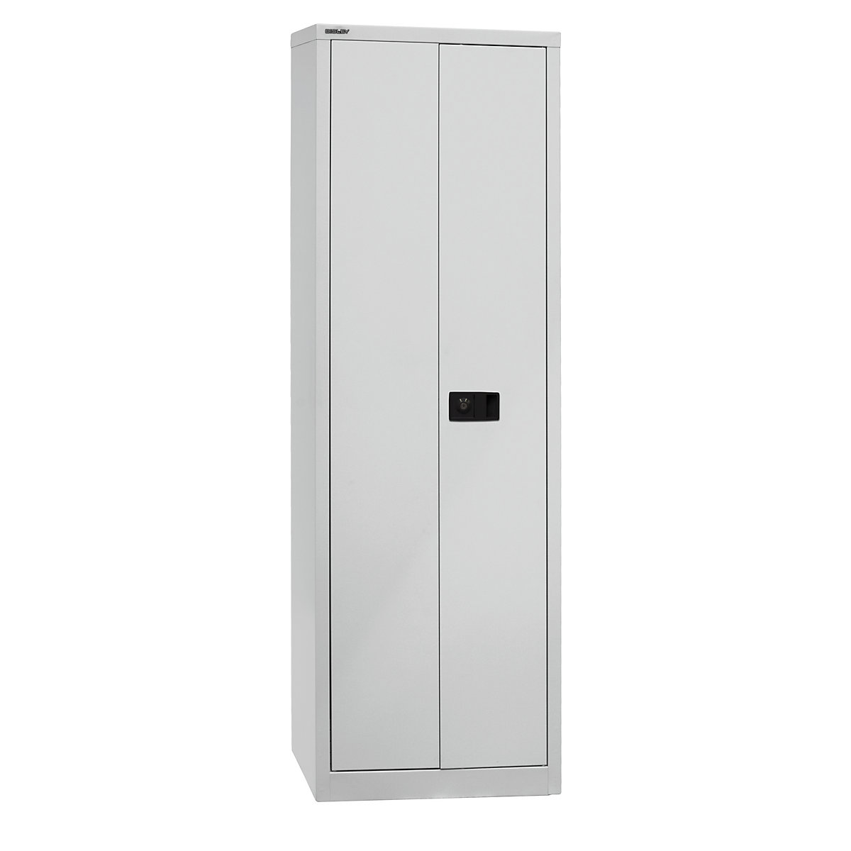 UNIVERSAL double door cupboard – BISLEY, HxWxD 1950 x 600 x 400 mm, 4 shelves, 5 file heights, light grey-7