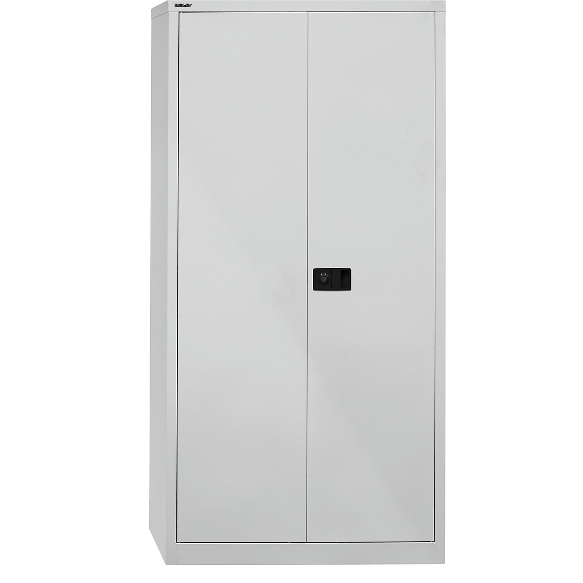 UNIVERSAL double door cupboard – BISLEY, HxWxD 1950 x 914 x 400 mm, 4 shelves, 5 file heights, light grey-8