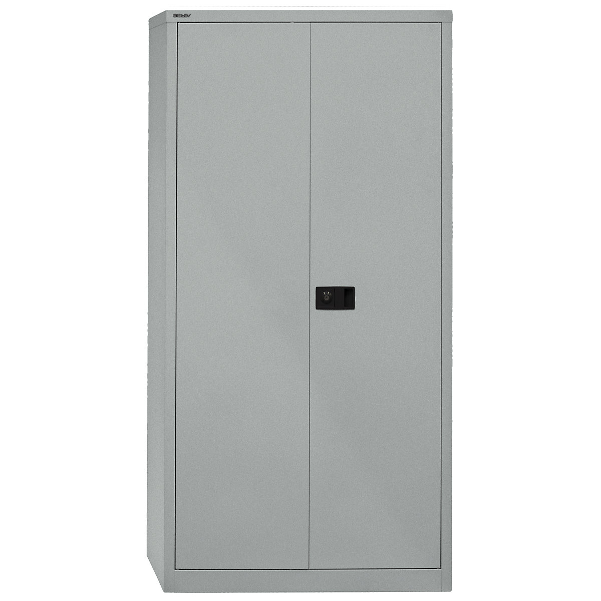 UNIVERSAL double door cupboard – BISLEY, HxWxD 1950 x 914 x 400 mm, 4 shelves, 5 file heights, silver-6