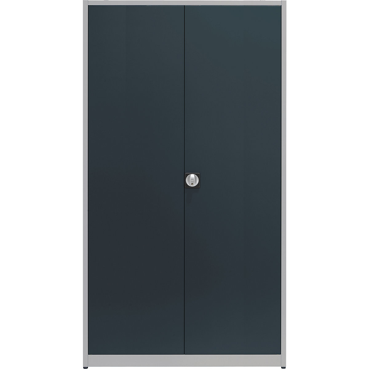 Universal cupboard, extra high – mauser, HxWxD 2200 x 1200 x 500 mm, white aluminium / charcoal-6
