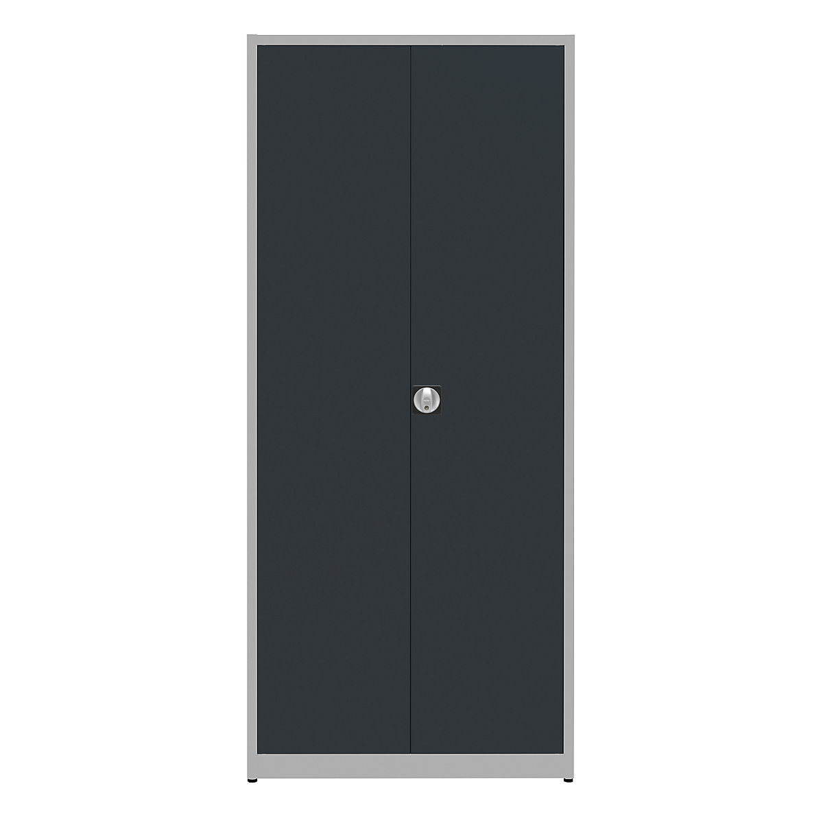 Universal cupboard, extra high – mauser, HxWxD 2200 x 950 x 420 mm, white aluminium / charcoal-11