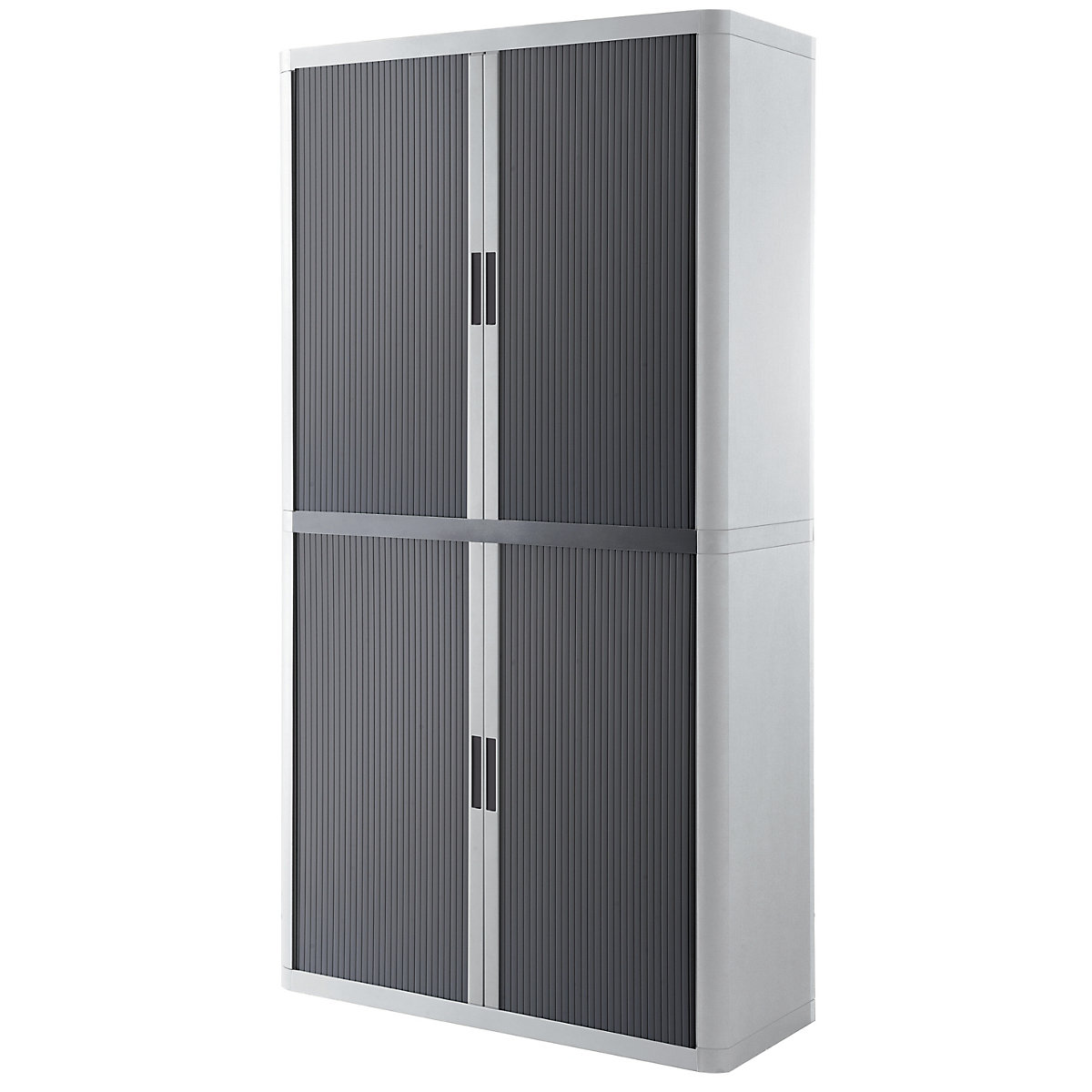 easyOffice® roller shutter cupboard – Paperflow, 4 shelves, height 2040 mm, white / charcoal-16