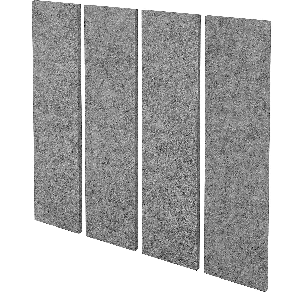 Acoustic wall panel set, wall thickness 25 mm, grey mottled, pack of 4, HxW 1000 x 250 mm-5