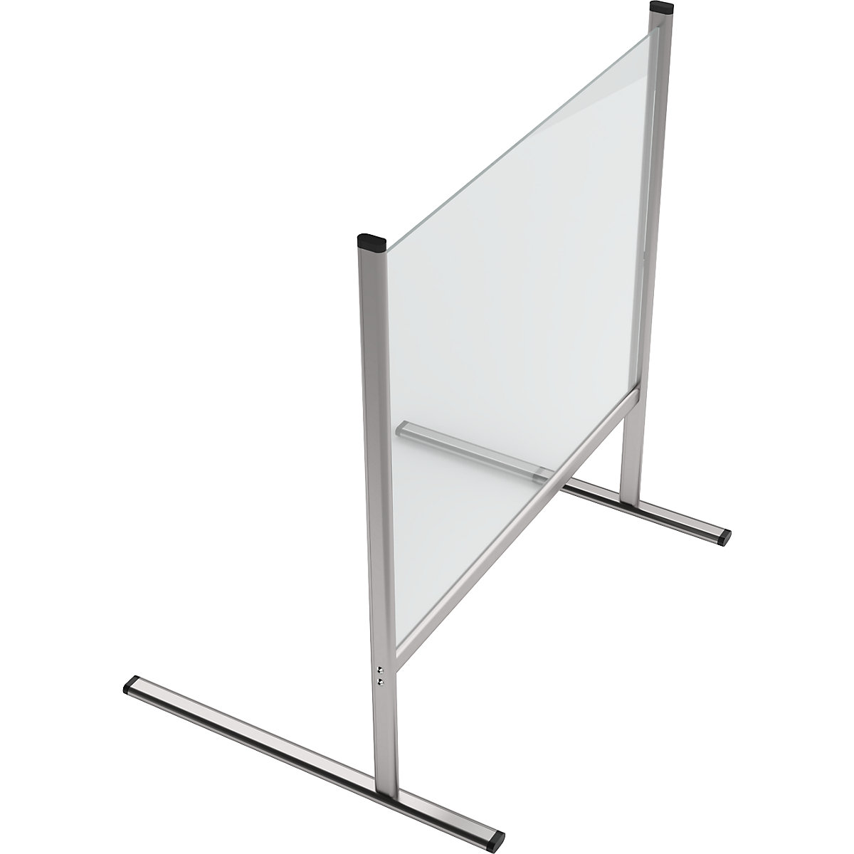 Acrylic glass hygienic partition wall with aluminium frame, feet – magnetoplan (Product illustration 19)-18