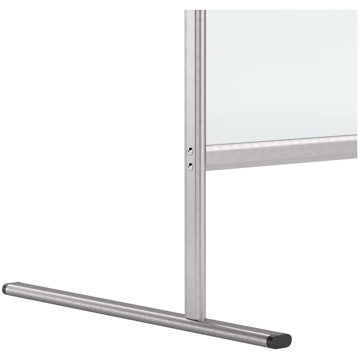 Acrylic glass hygienic partition wall with aluminium frame, feet – magnetoplan (Product illustration 15)-14