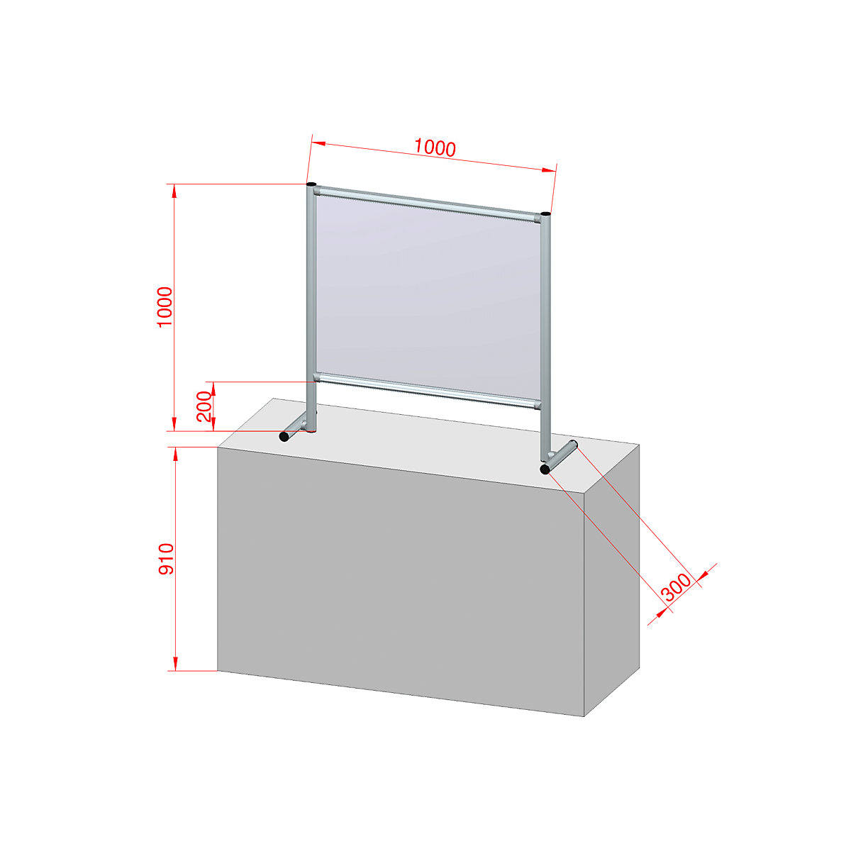 Aluminium virus protection wall (Product illustration 6)