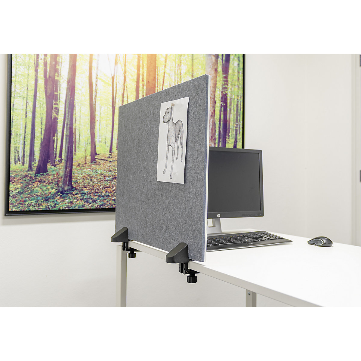 Desk partition for a double workplace (Product illustration 3)-2