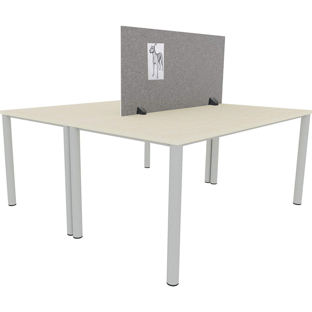 Desk partition for a double workplace (Product illustration 9)-8