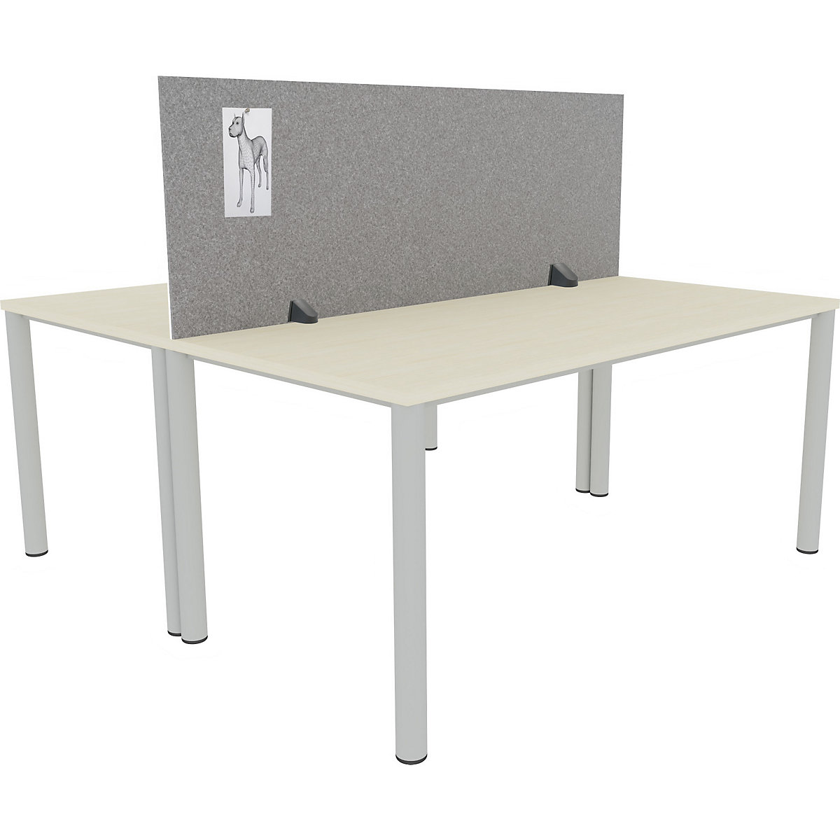 Desk partition for a double workplace (Product illustration 7)-6