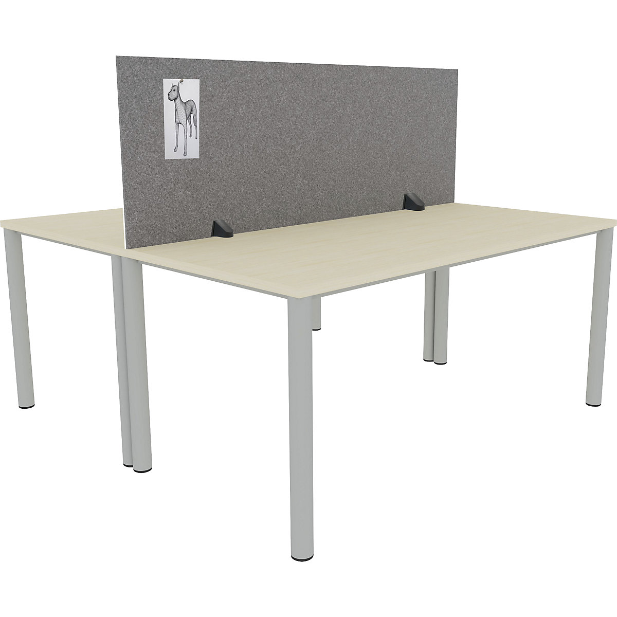 Desk partition for a double workplace (Product illustration 8)-7