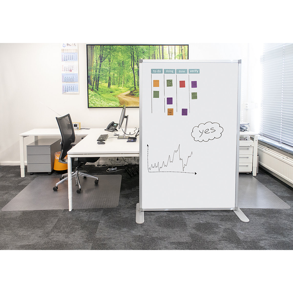 Hygienic whiteboard partition (Product illustration 4)-3