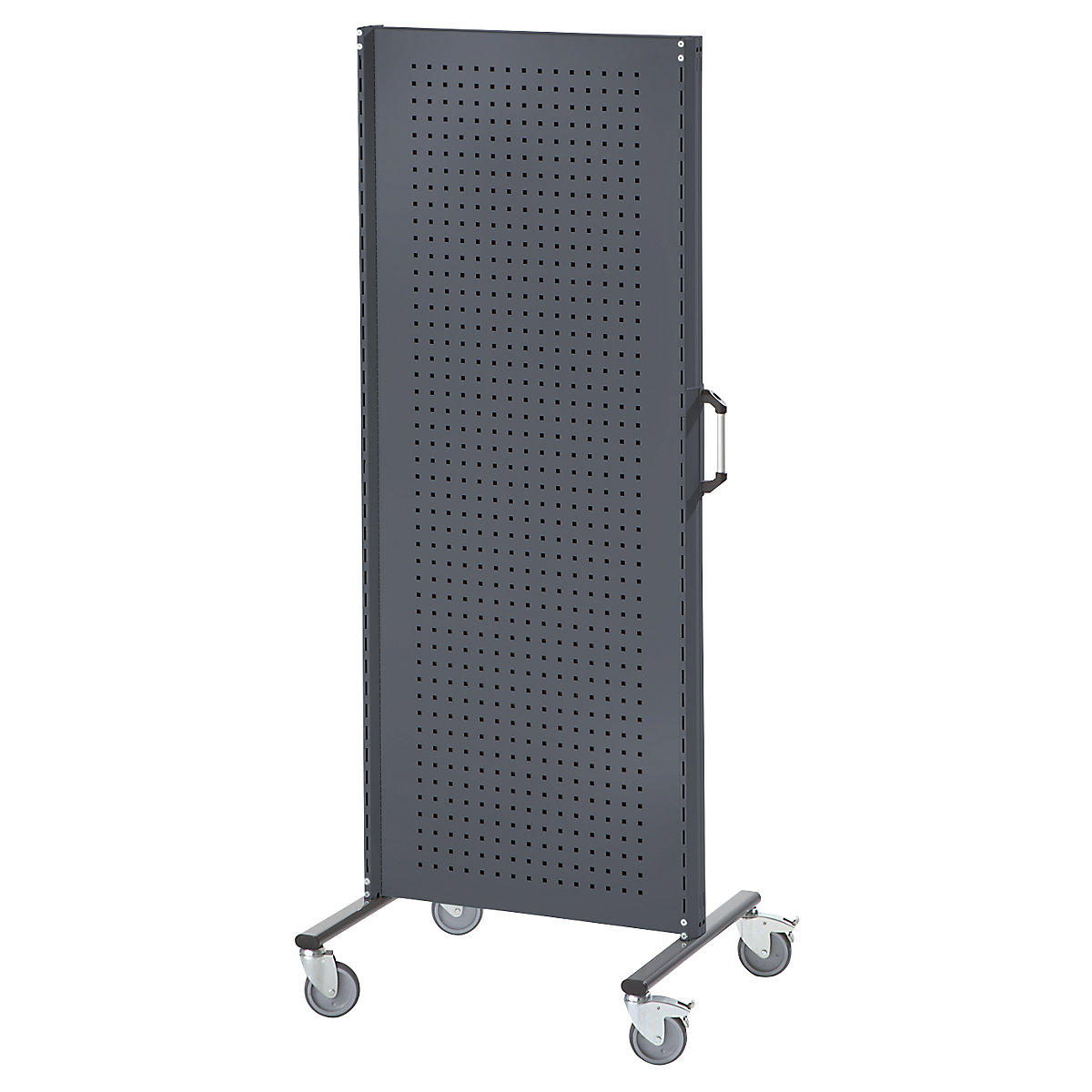 Industrial partition wall system – ANKE, mobile standard module, width 800 mm, charcoal-5