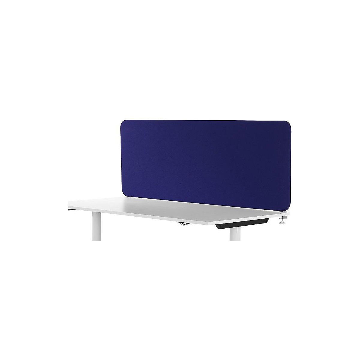 Softline Event acoustic desk partition, HxWxD 450 x 1200 x 30 mm, fabric, blue-1