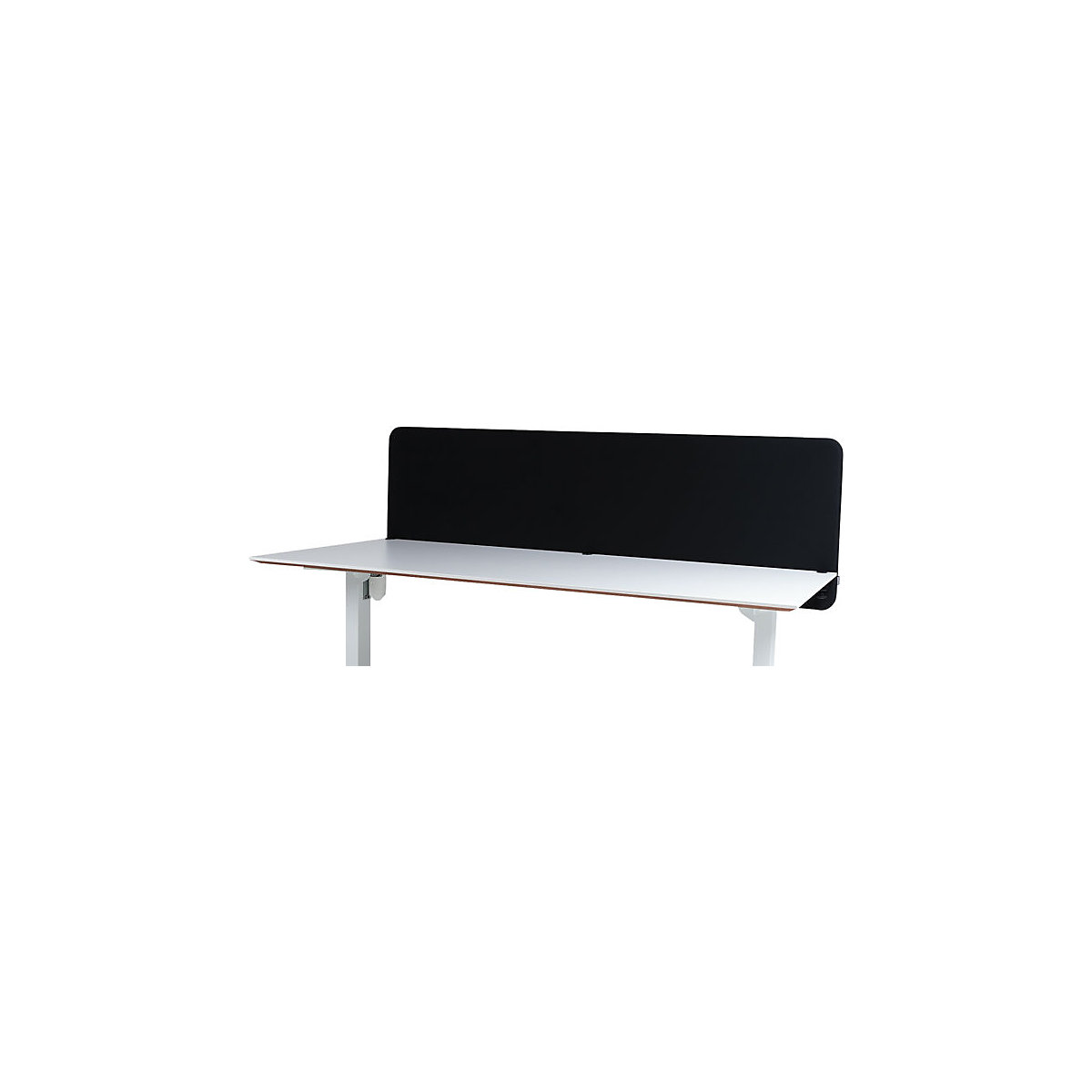 Softline Event acoustic desk partition, suspended downwards, HxW 650 x 2000 mm, fabric, black-1