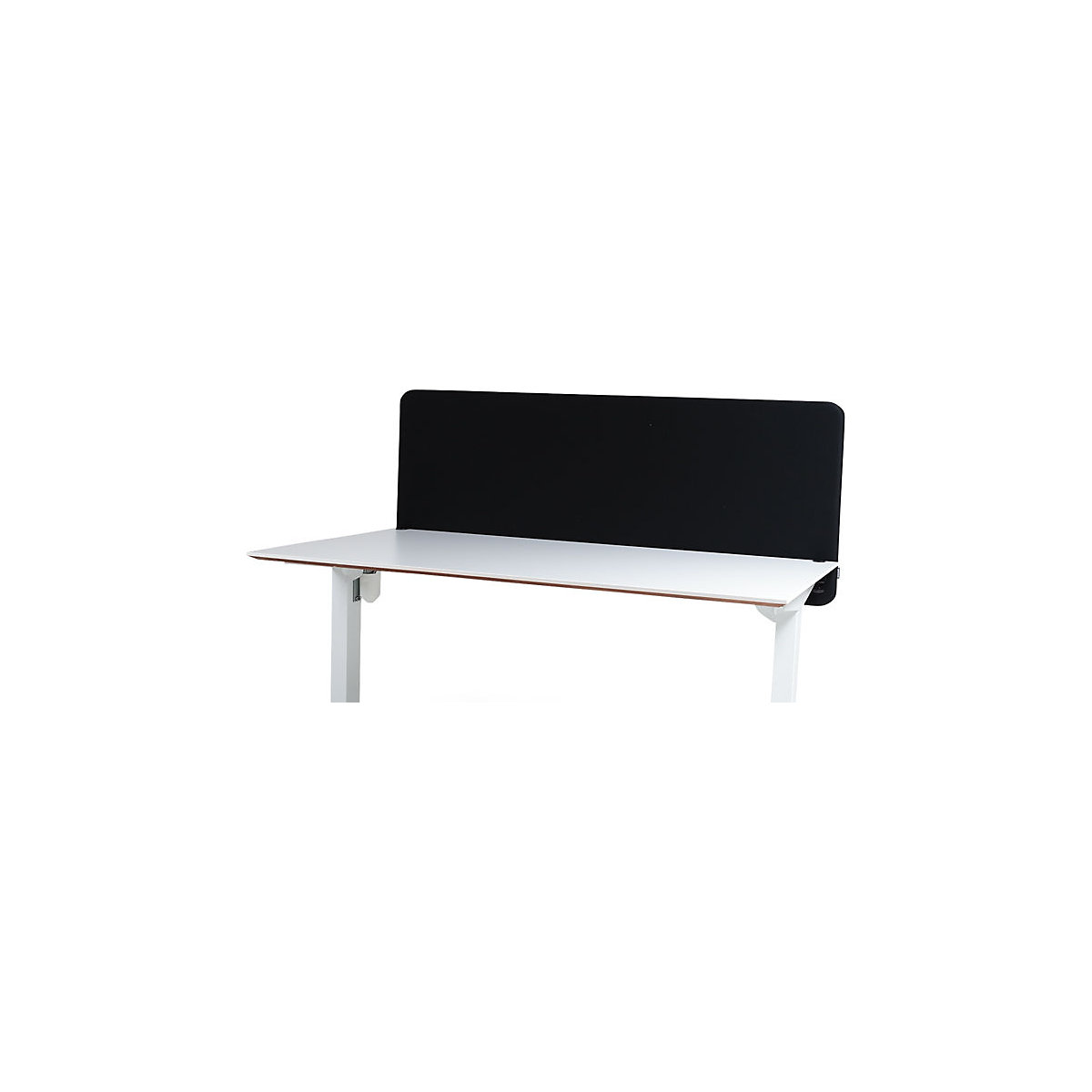Softline Event acoustic desk partition, suspended downwards, HxW 650 x 1600 mm, fabric, black-1