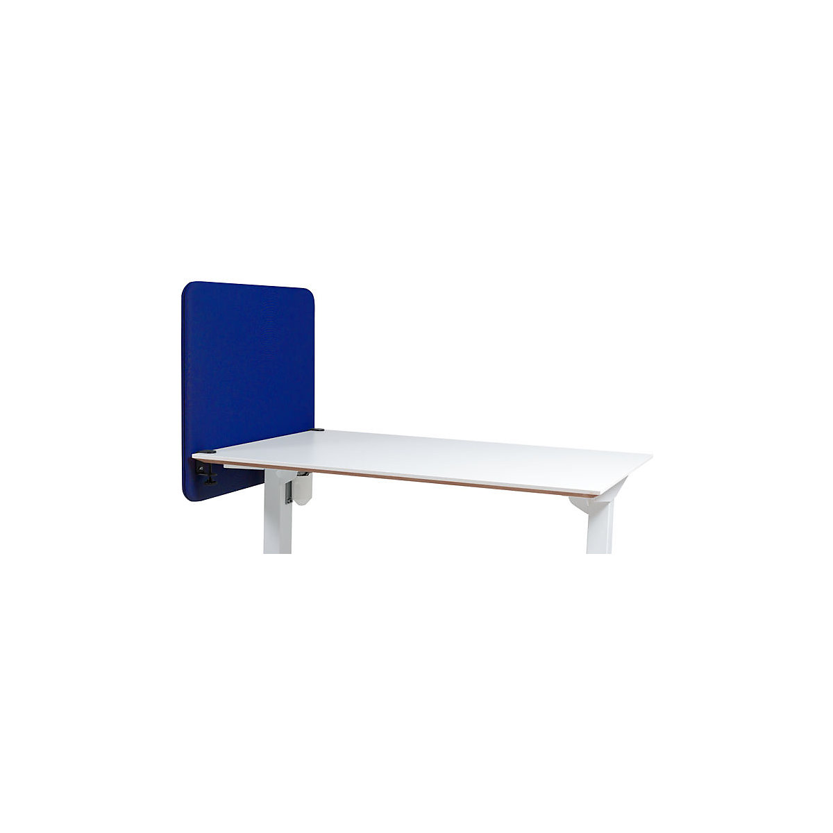 Softline Event acoustic desk partition, suspended downwards, HxW 650 x 600 mm, fabric, blue-2