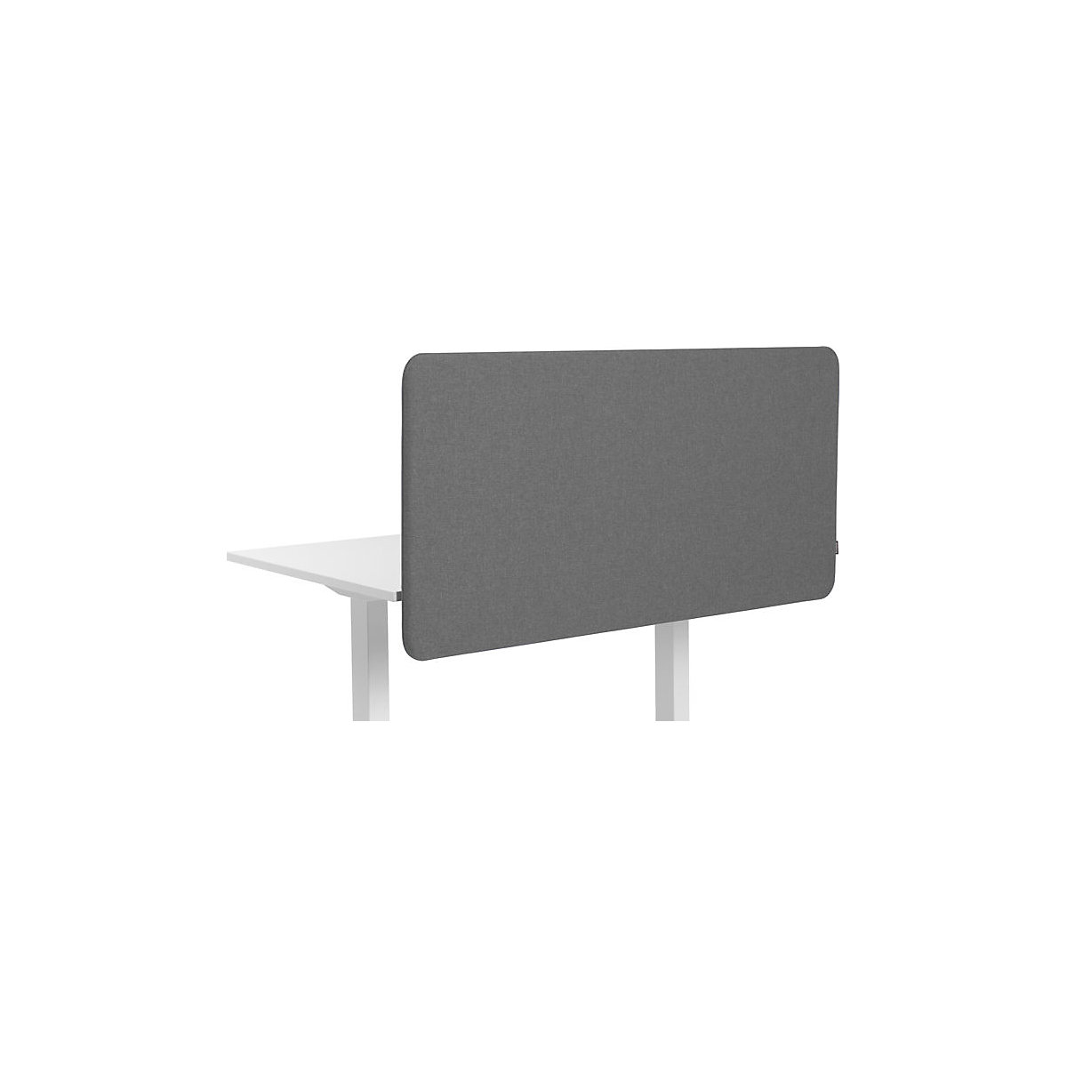 Softline Salsa acoustic desk partition, suspended downwards, HxW 650 x 1600 mm, fabric, grey-1