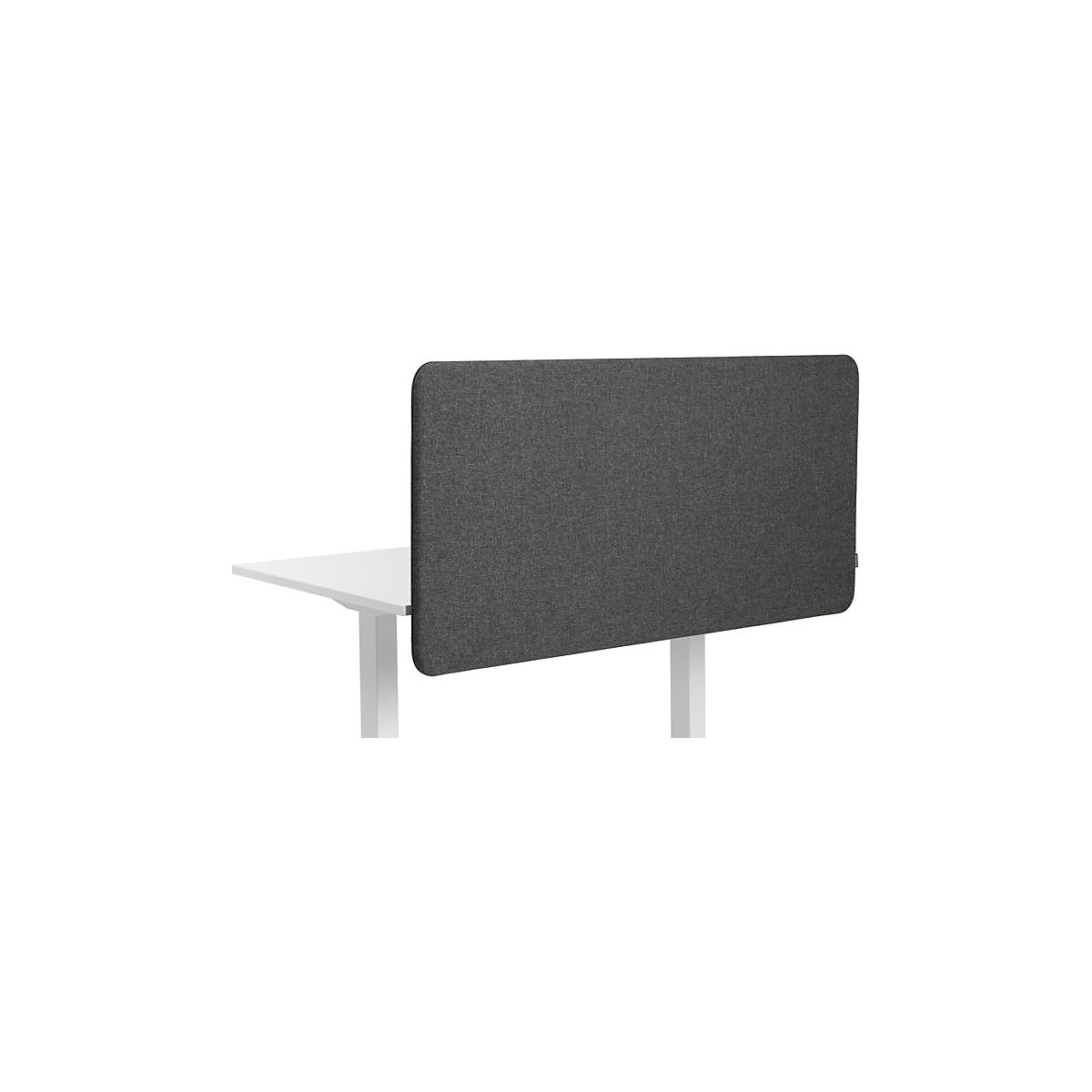 Softline Salsa acoustic desk partition, suspended downwards, HxW 650 x 1200 mm, fabric, dark grey-3