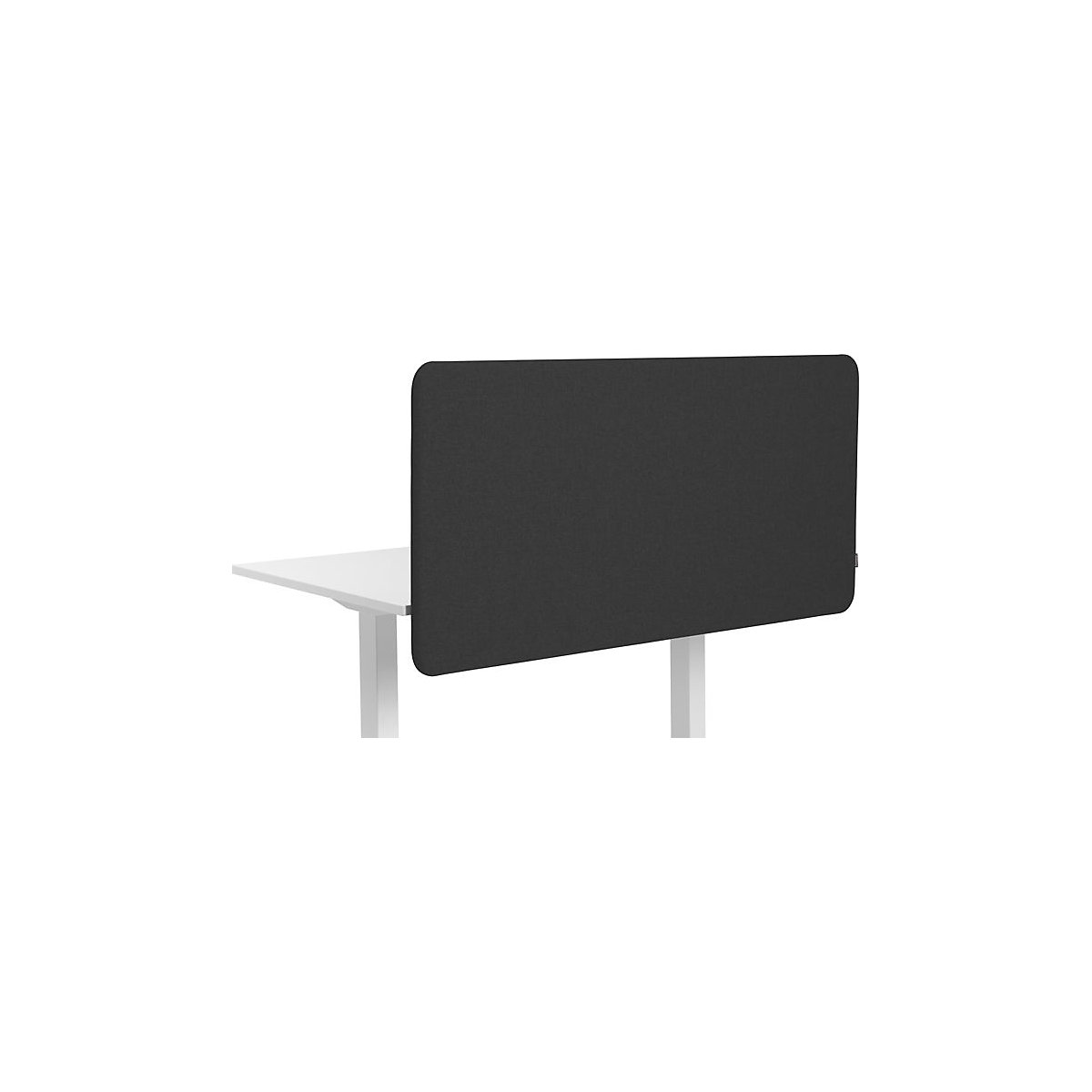 Softline Salsa acoustic desk partition, suspended downwards, HxW 650 x 1400 mm, fabric, black-2