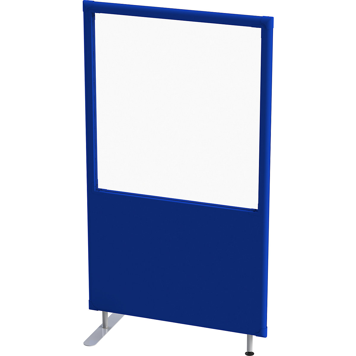 Soundproof partition – eurokraft pro, panel with window, height 1800 mm, width 1000 mm, blue-4