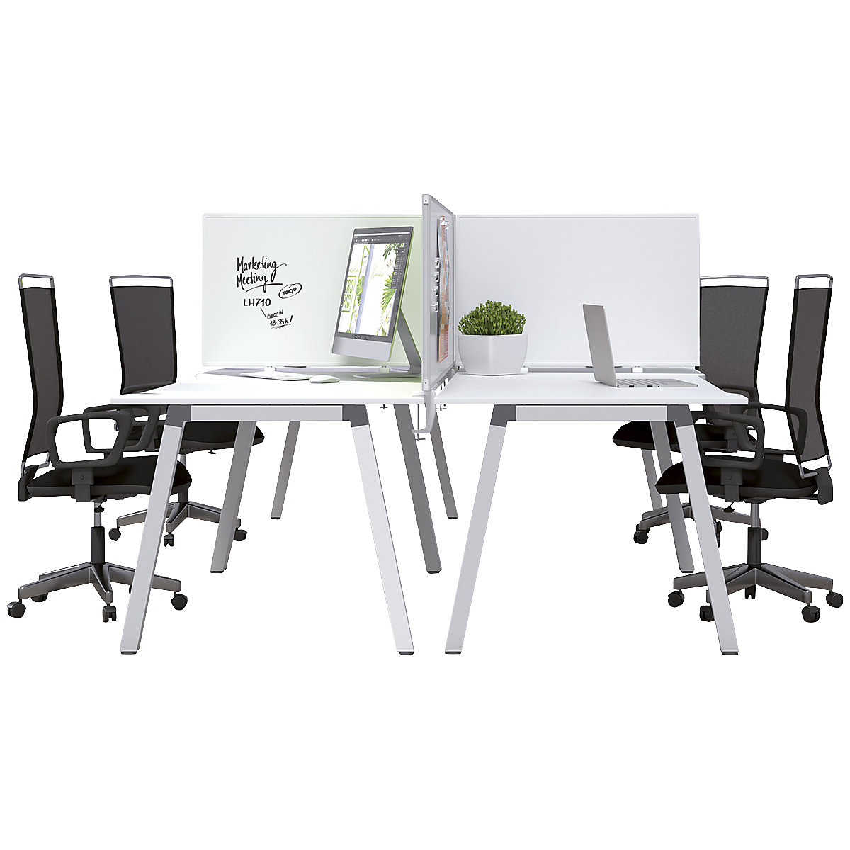 VarioPin desk partition – magnetoplan (Product illustration 87)-86