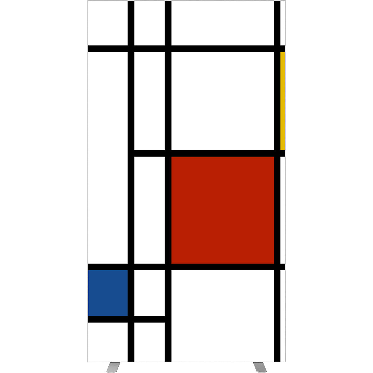 easyScreen partition, with photo motif, Mondrian model, width 940 mm-3