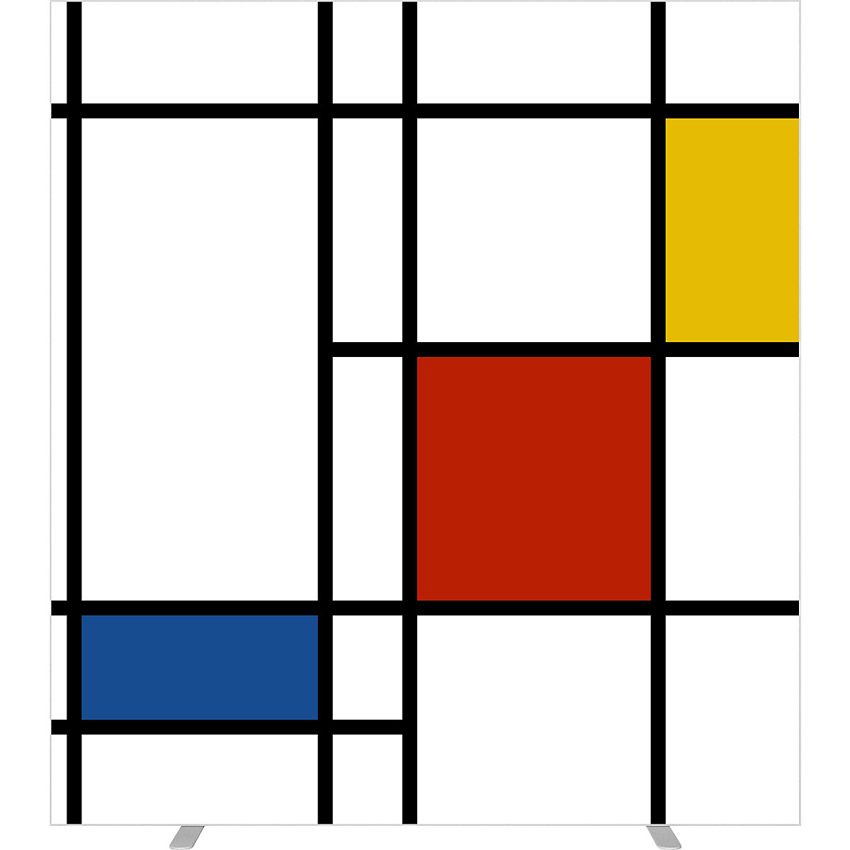 easyScreen partition, with photo motif, Mondrian model, width 1600 mm-10