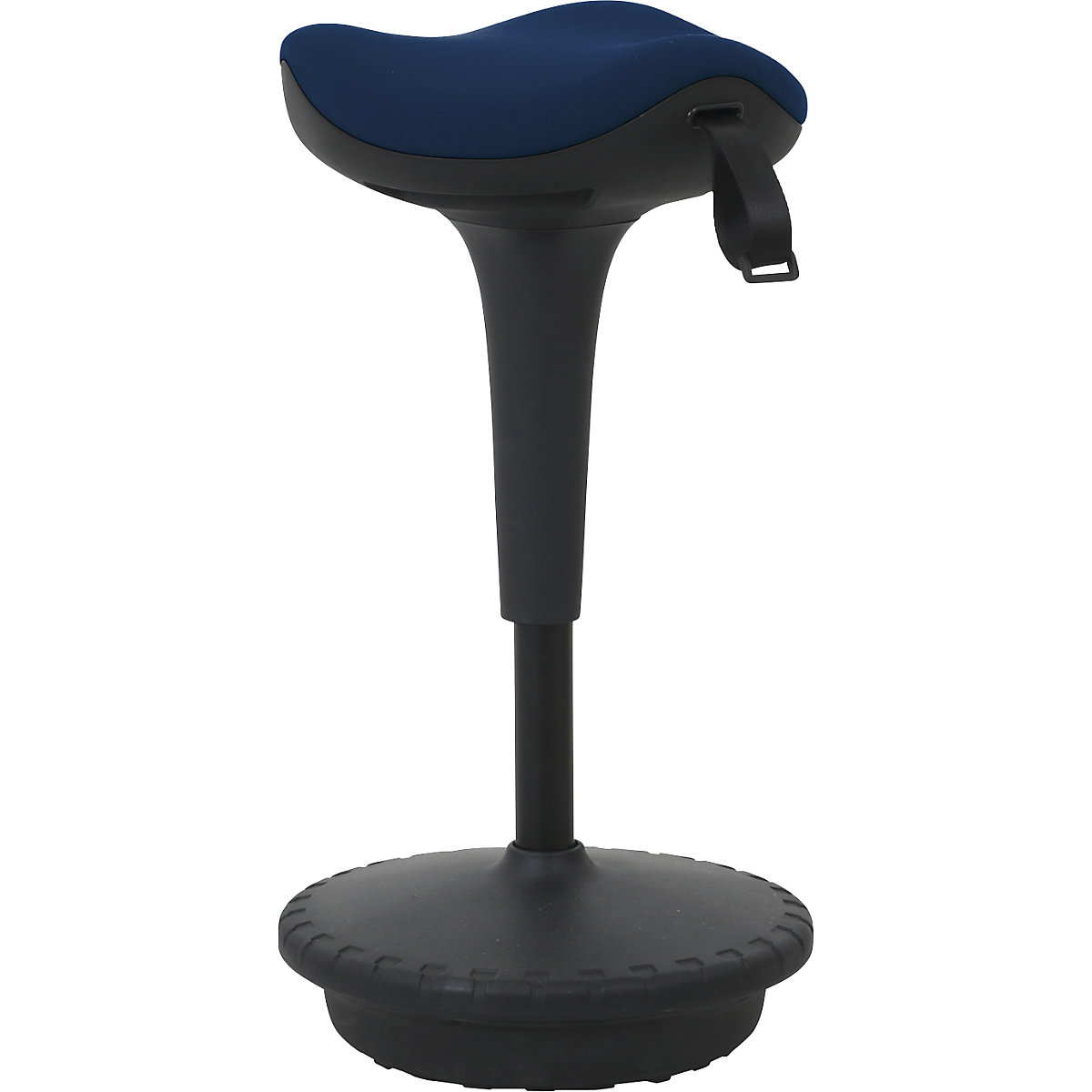 Anti-fatigue stool 6156 – Twinco, triangular seat 325 mm, blue cover