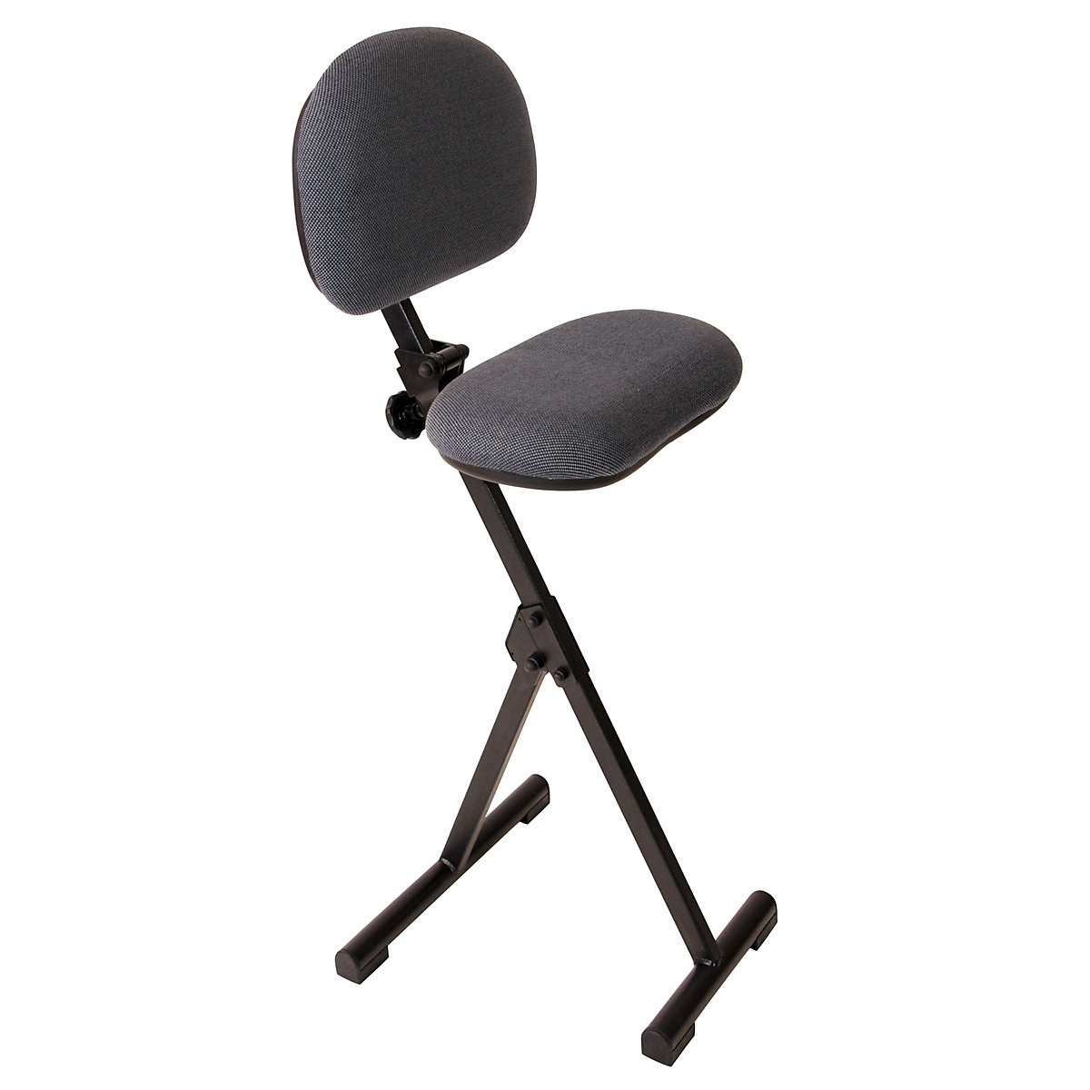 Anti-fatigue stool – meychair, height adjustment range from 540 – 900 mm, without foot rest, fabric cover, charcoal-3