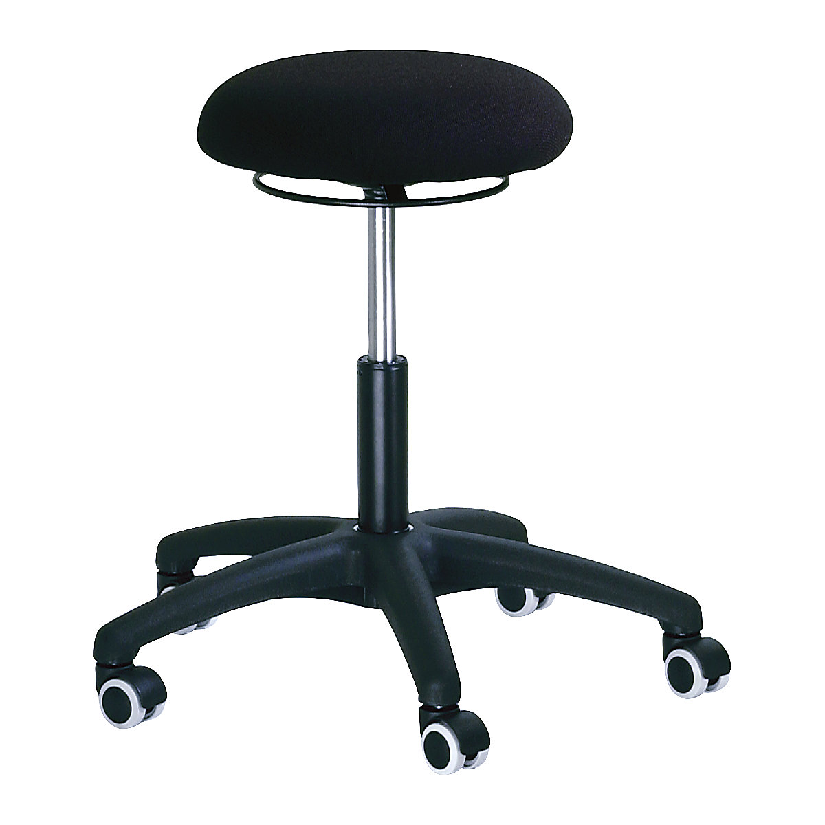 Industrial swivel stool upholstered with fabric cover – meychair