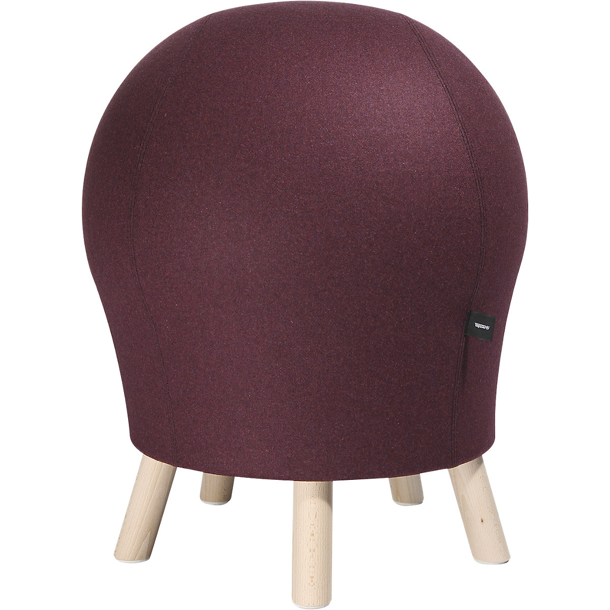 SITNESS 5 ALPINE fitness stool – Topstar, seat height approx. 620 mm, bordeaux cover-4