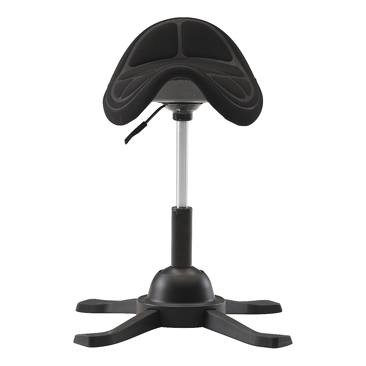 Saddle stool, self-balancing