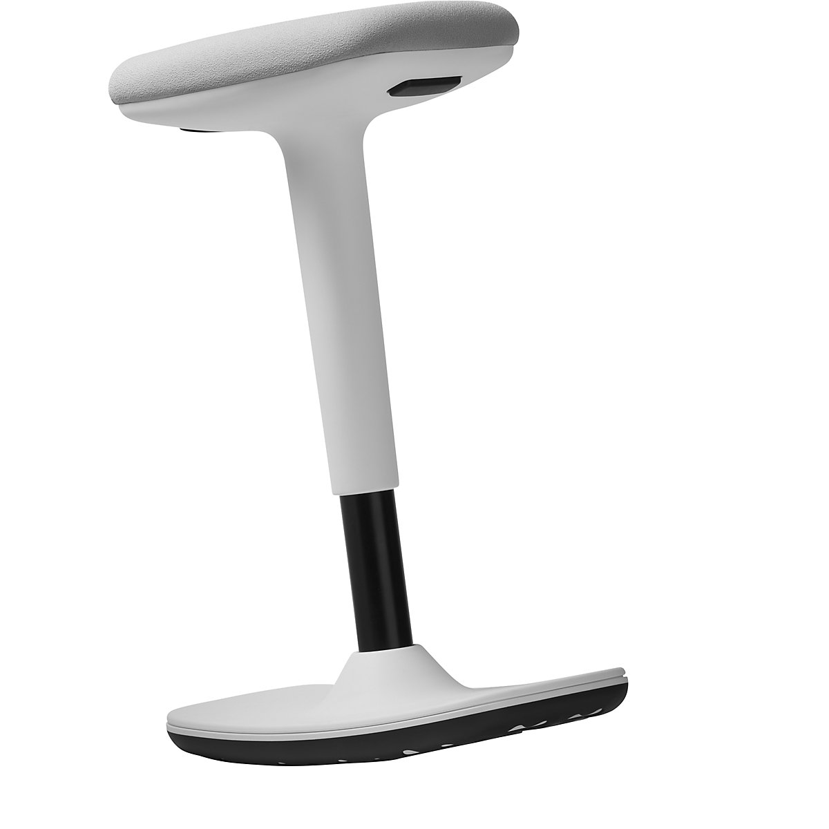 TO-SWIFT sitting/standing stool – TrendOffice, height adjustable 500 – 750 mm, grey / white-7