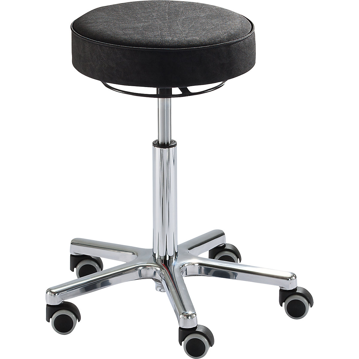 UNI stool, vinyl seat, black cover-3