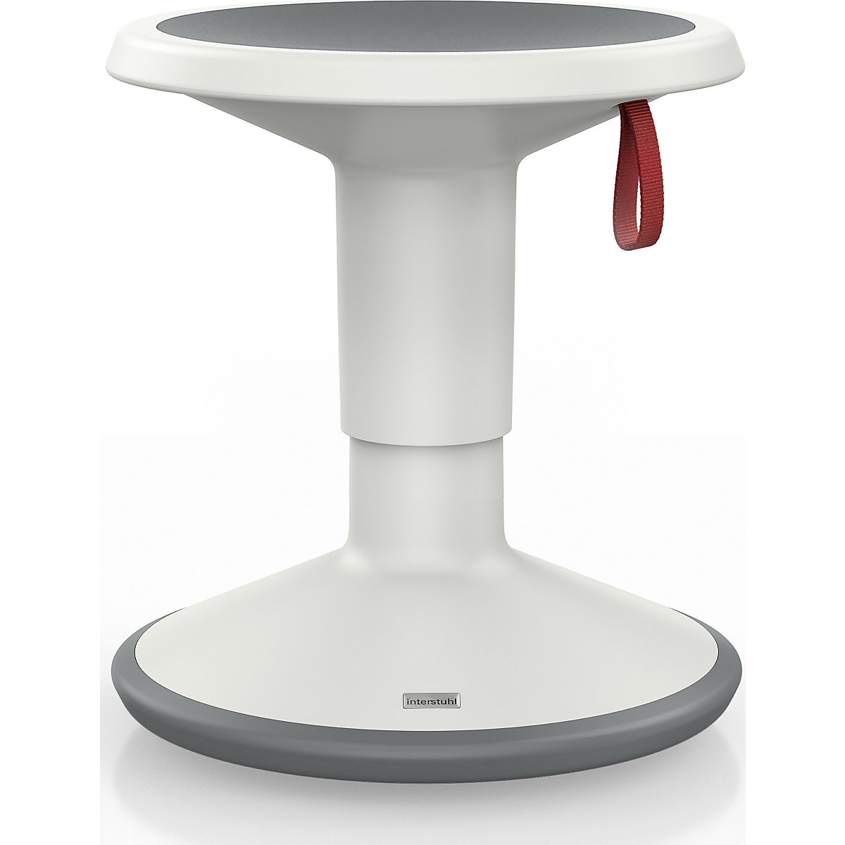 interstuhl – UP multifunctional stool, height adjustable 375 – 490 mm, grey white