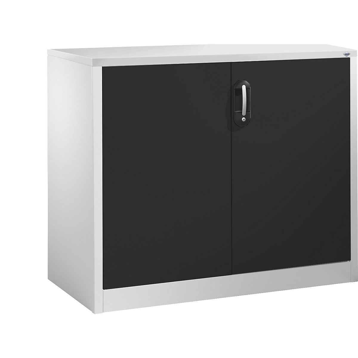 ACURADO filing sideboard – C+P, 2 file heights, HxWxD 1000 x 1200 x 500 mm, light grey / black grey-6