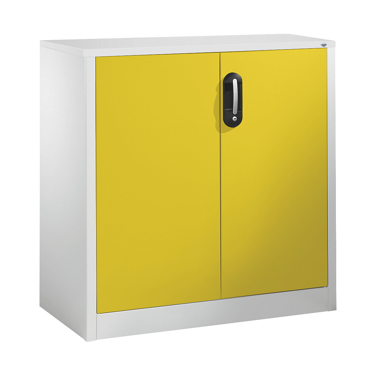 C+P – ACURADO filing sideboard, 2 file heights, HxWxD 1000 x 930 x 500 mm, light grey / sun yellow