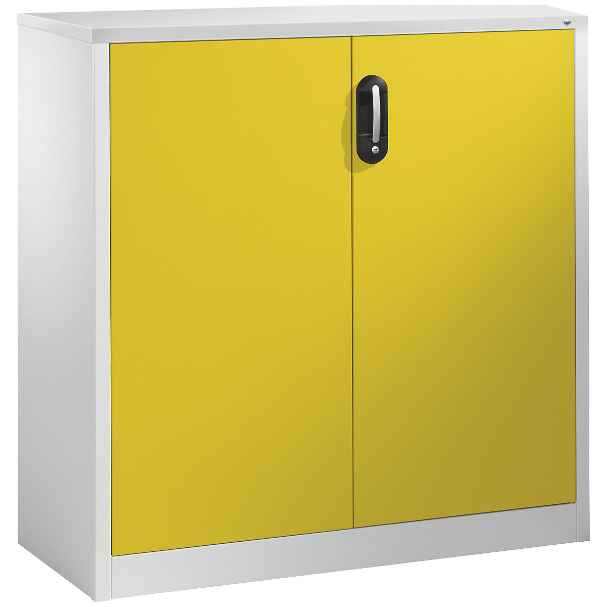 C+P – ACURADO filing sideboard, 3 file heights, HxWxD 1200 x 1200 x 400 mm, light grey / sun yellow