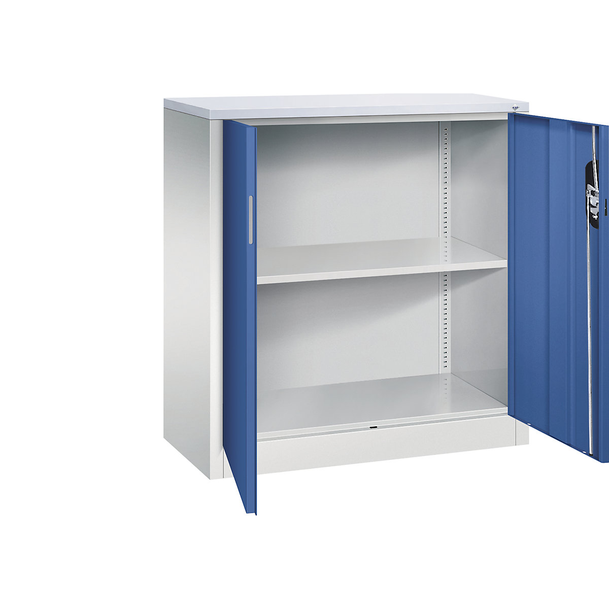 C+P – ACURADO filing sideboard, 2 file heights, HxWxD 1000 x 930 x 400 mm, light grey / gentian blue