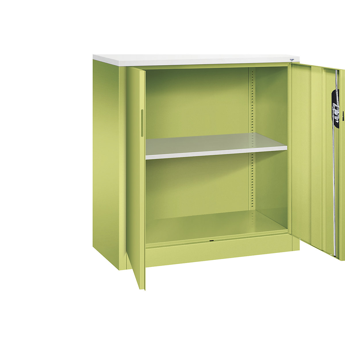 C+P – ACURADO filing sideboard, 2 file heights, HxWxD 1000 x 930 x 400 mm, viridian green / viridian green