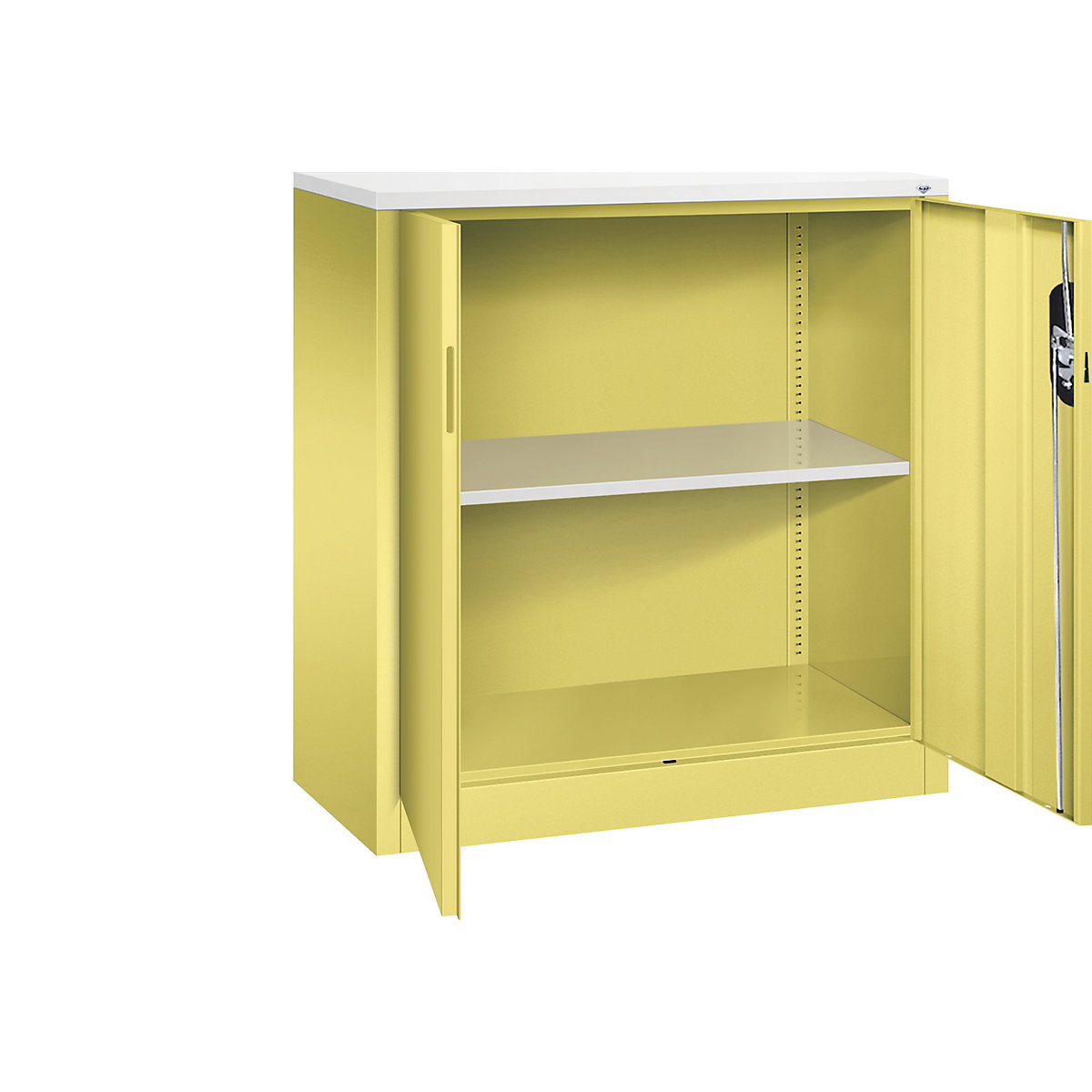 C+P – ACURADO filing sideboard, 2 file heights, HxWxD 1000 x 930 x 400 mm, sulphur yellow / sulphur yellow