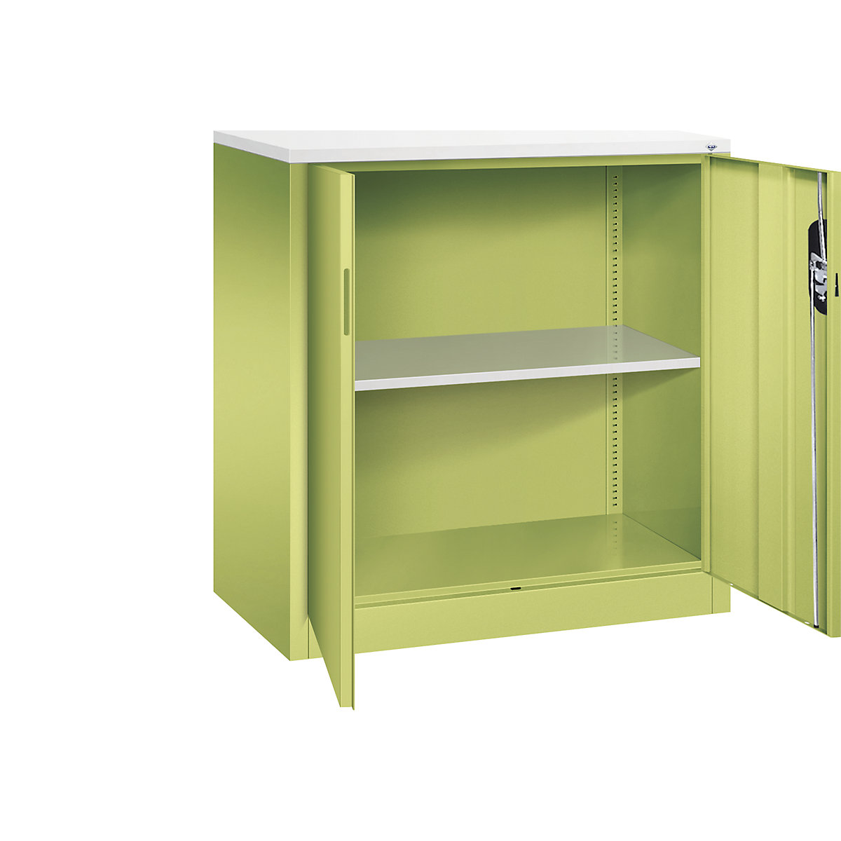 C+P – ACURADO filing sideboard, 2 file heights, HxWxD 1000 x 930 x 500 mm, viridian green / viridian green