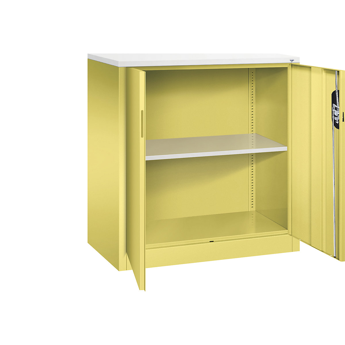 C+P – ACURADO filing sideboard, 2 file heights, HxWxD 1000 x 930 x 500 mm, sulphur yellow / sulphur yellow
