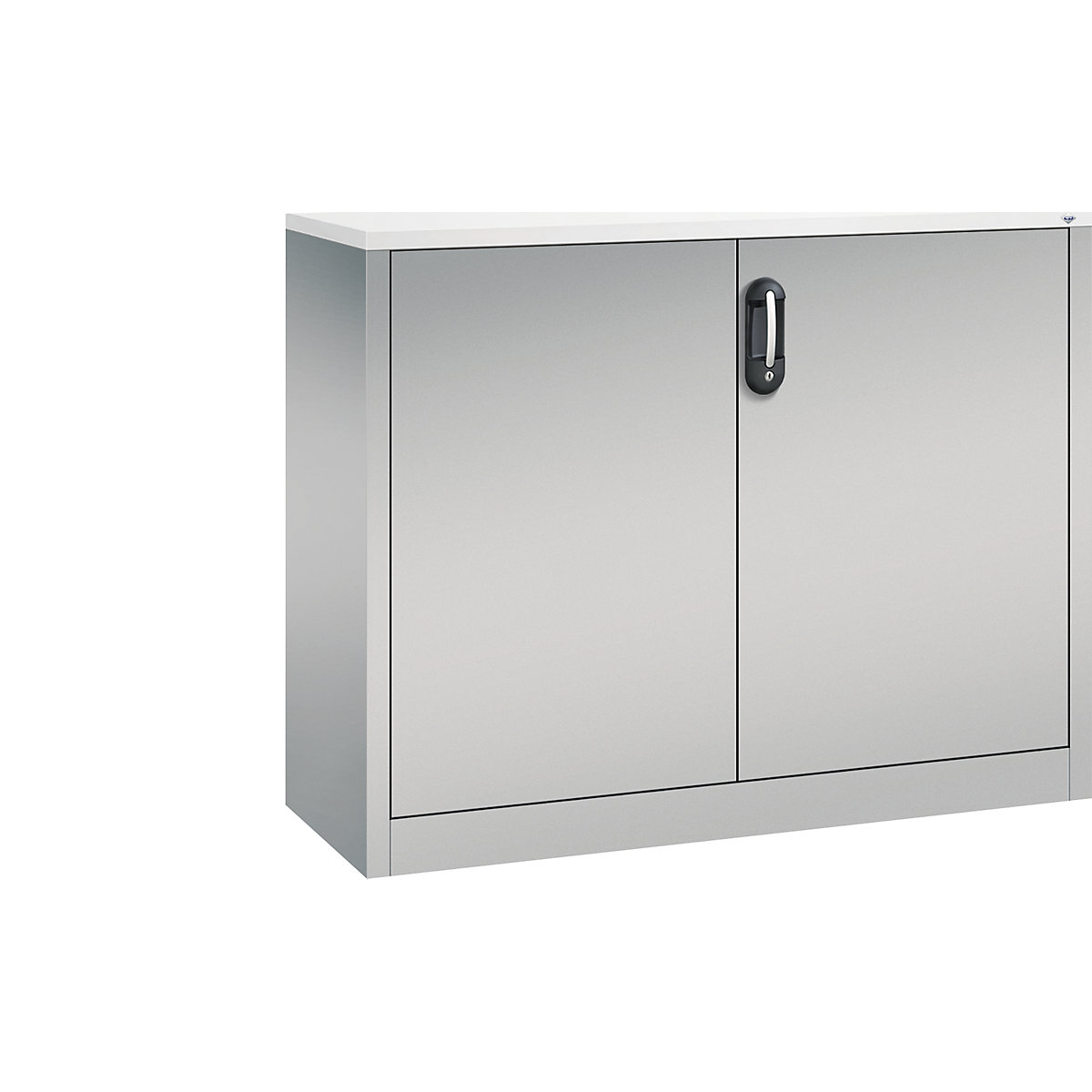 ACURADO filing sideboard – C+P, 2 file heights, HxWxD 1000 x 1200 x 400 mm, white aluminium / white aluminium-23
