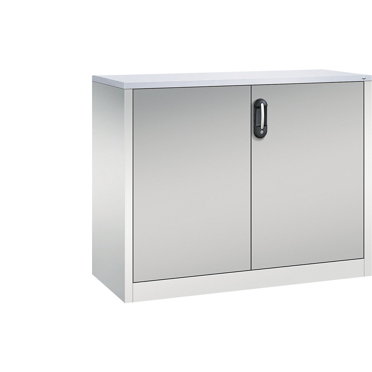 ACURADO filing sideboard – C+P, 2 file heights, HxWxD 1000 x 1200 x 500 mm, light grey / white aluminium-14