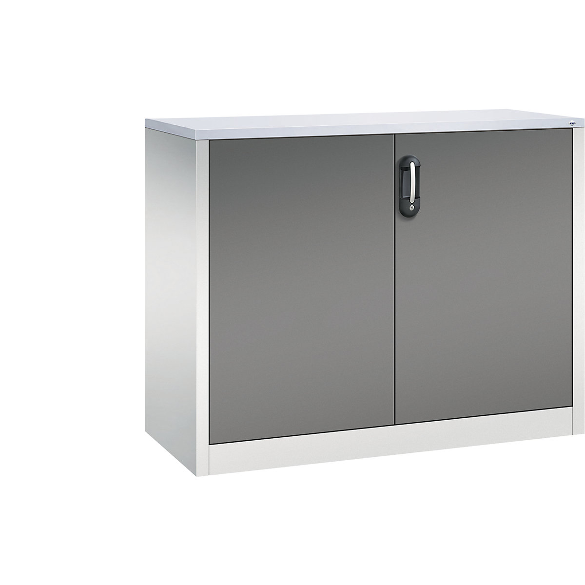 ACURADO filing sideboard – C+P, 2 file heights, HxWxD 1000 x 1200 x 500 mm, light grey / volcanic grey-19