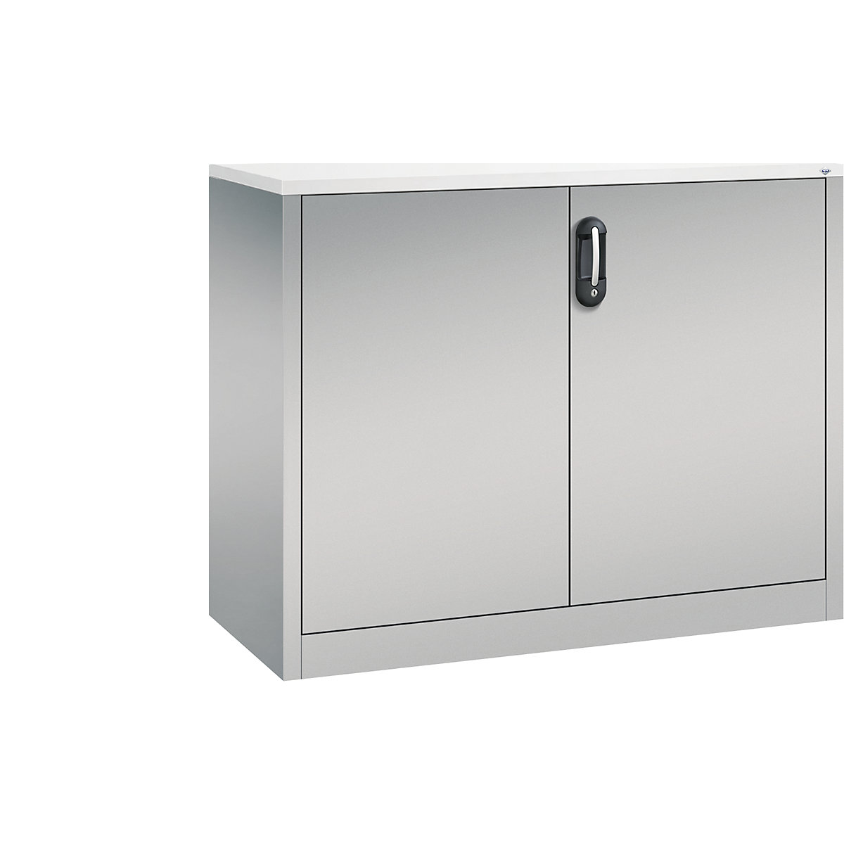 ACURADO filing sideboard – C+P, 2 file heights, HxWxD 1000 x 1200 x 500 mm, white aluminium / white aluminium-15