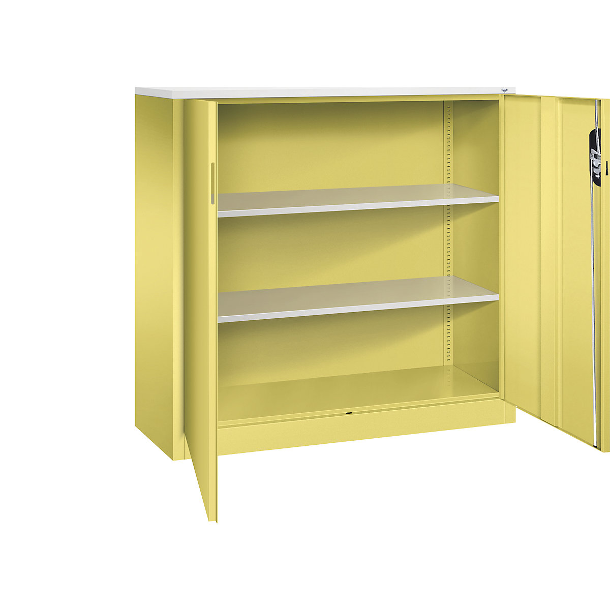 C+P – ACURADO filing sideboard, 3 file heights, HxWxD 1200 x 1200 x 400 mm, sulphur yellow / sulphur yellow