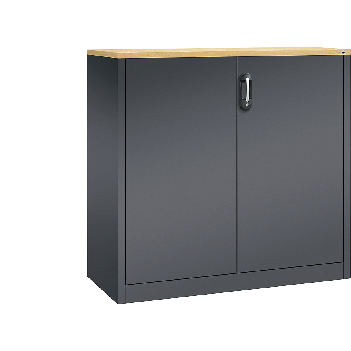 ACURADO filing sideboard – C+P, 3 file heights, HxWxD 1200 x 1200 x 500 mm, black grey / black grey-12